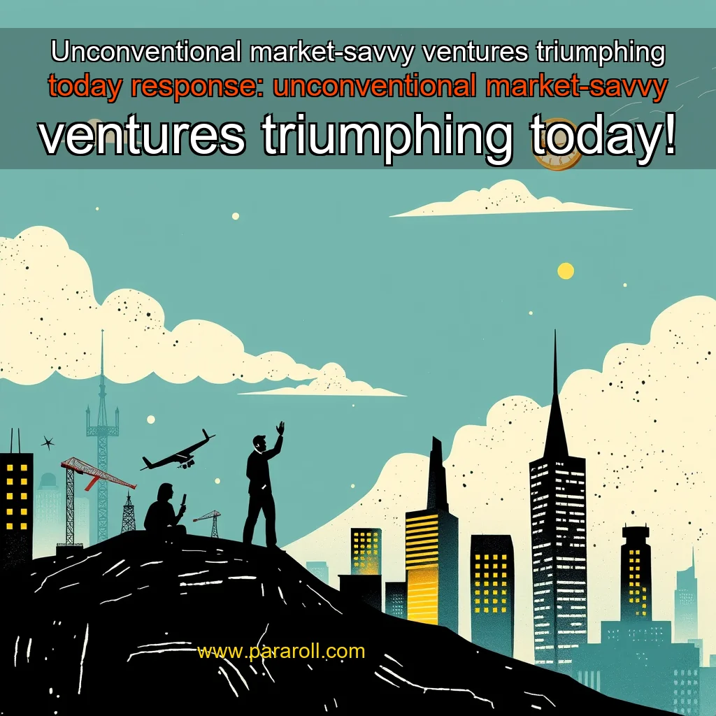 Read more about the article Unconventional market-savvy ventures triumphing today


 response: unconventional market-savvy ventures triumphing today!