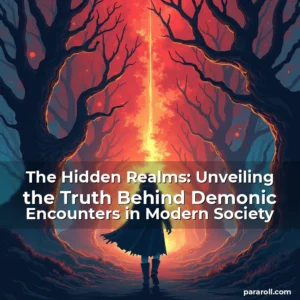 Artistic representation for The Hidden Realms: Unveiling the Truth Behind Demonic Encounters in Modern Society